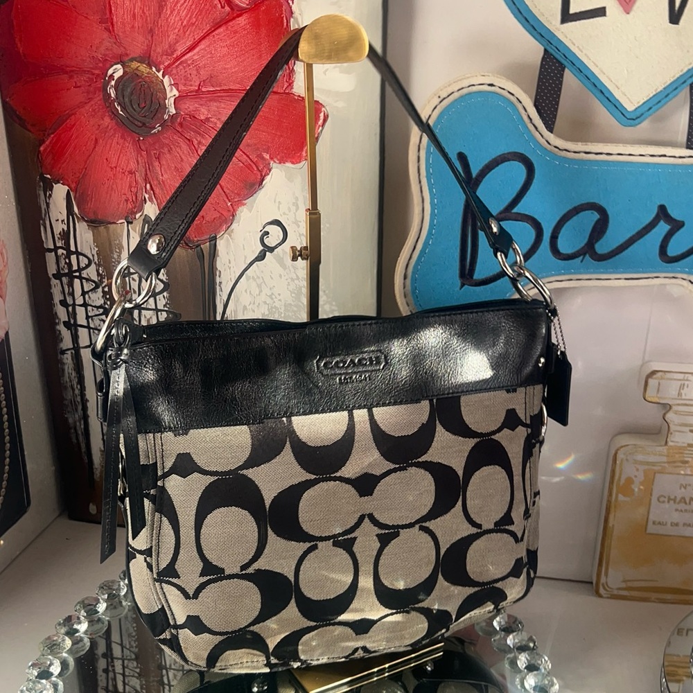Coach Black and Cream Women's Bag - Picture 5 of 16